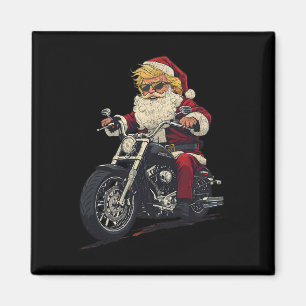 Donald Trump jul MC Motorcykel Rolig Tomte Magnet