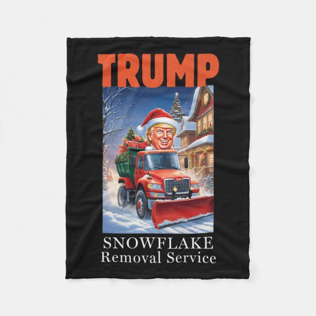 Donald Trump jul-nuny Snowflake-borttagning Fleecefilt (Framsidan)