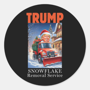 Donald Trump jul-nuny Snowflake-borttagning Runt Klistermärke