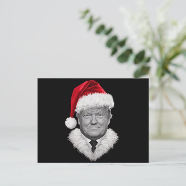 Donald Trump jul rolig tomtehatt present  Helg Vykort (Stående Fram)