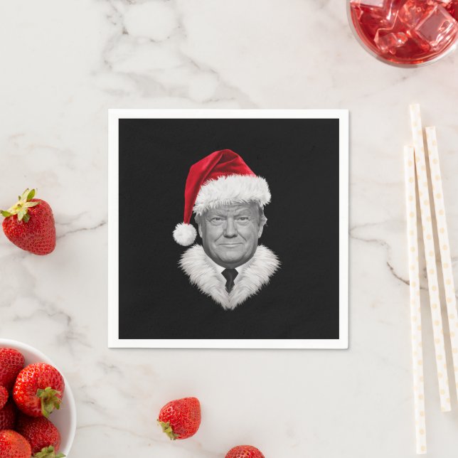 Donald Trump jul rolig tomtehatt present  Pappersservett (Insitu)