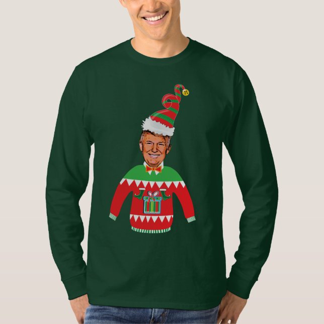 Donald Trump jul Ugly jul Sweater Tee Shirt (Framsida)