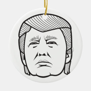 donald trump julgransprydnad keramik