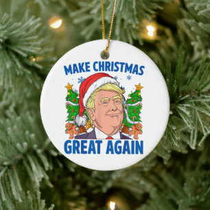 Donald Trump Julgransprydnad Keramik