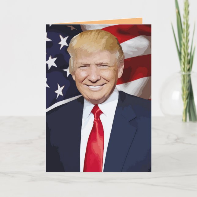 DONALD TRUMP JULKORT MED TACKSÄGELSE KORT (Framsida)