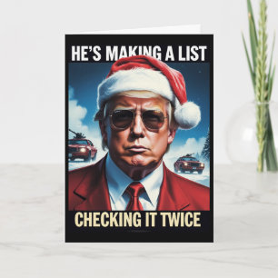Donald Trump-julkort   Santa List Helgdag Kort