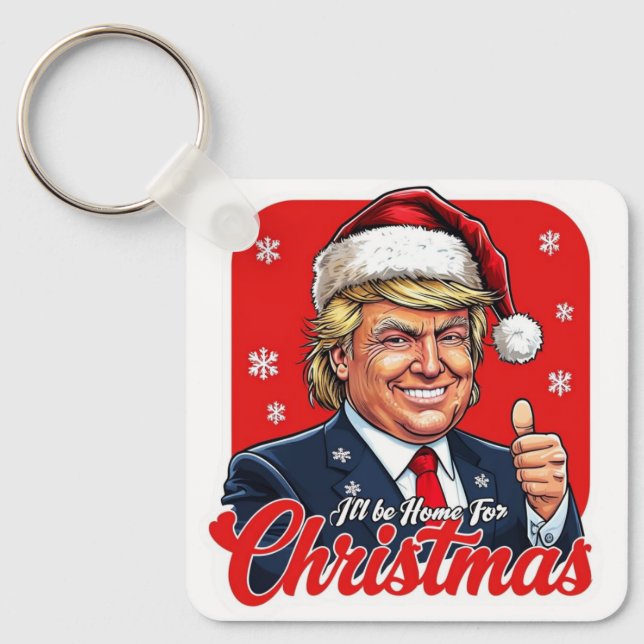 Donald Trump Jultomten Art Nyckelring (Framsida)