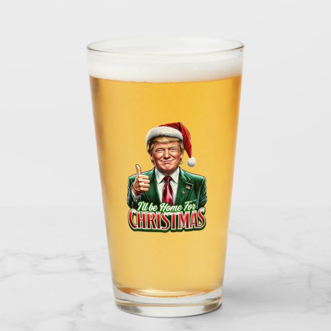 Donald Trump jultomten Hat Thumbs Upp Glaskopp (Framsida fylld)