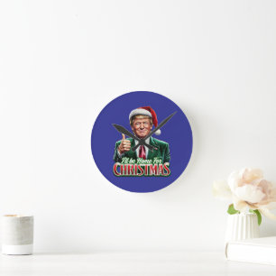 Donald Trump jultomten Hat Thumbs Upp Rund Klocka