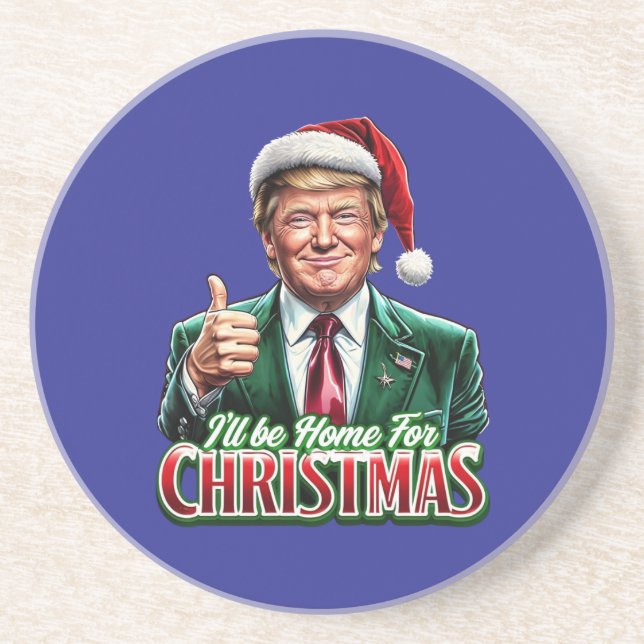 Donald Trump jultomten Hat Thumbs Upp Underlägg (Framsidan)