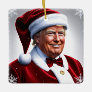 Donald Trump Jultomten Julgransprydnad Keramik