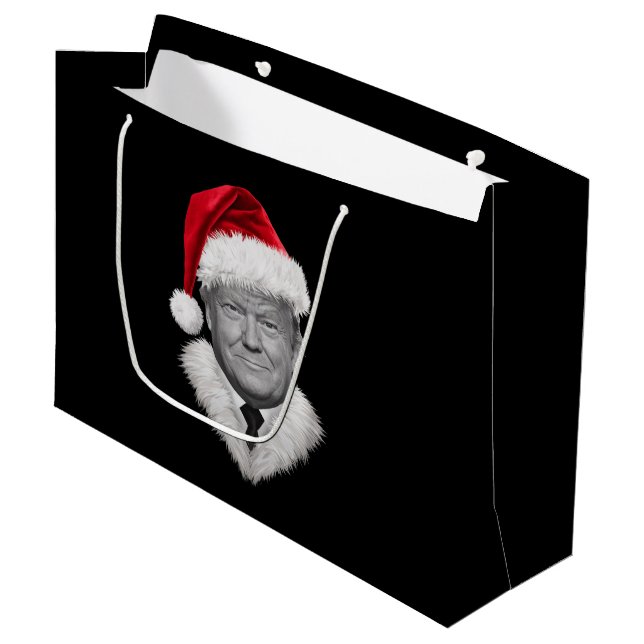 Donald Trump jultomten Santa Hat Gift (Framsidan Vinklad)