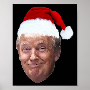 Donald Trump jultomten Santa Hat Gift Poster