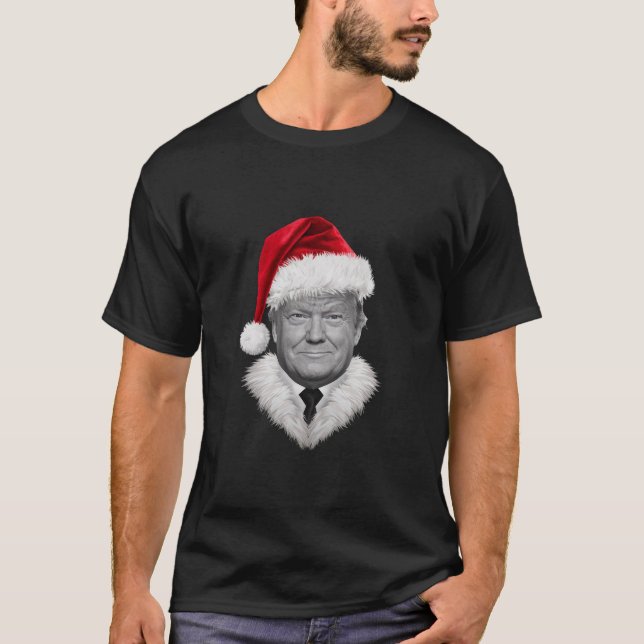 Donald Trump jultomten Santa Hat Gift T Shirt (Framsida)