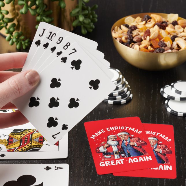 Donald Trump Jultomten | Trump Santa Gift Red Casinokort (På plats)