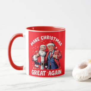 Donald Trump Jultomten Trump Santa Gift Red Mugg