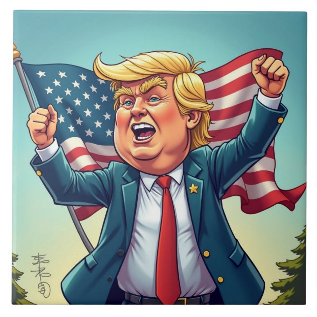 Donald Trump Kakelplatta (Framsidan)