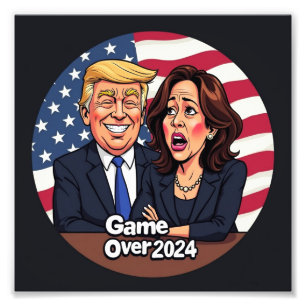 Donald Trump Kamala harris Fototryck