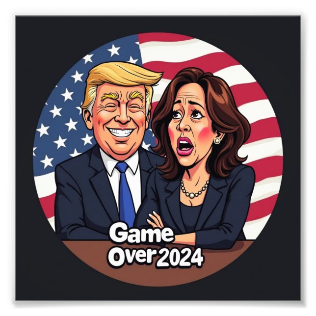 Donald Trump Kamala harris Fototryck (Framsidan)