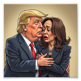 Donald Trump Kamala harris Fototryck