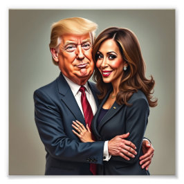 Donald Trump Kamala harris Fototryck