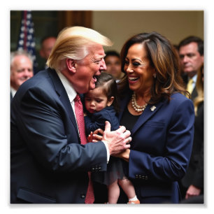 Donald Trump Kamala harris Fototryck