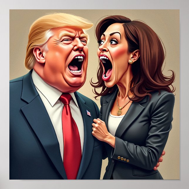Donald Trump Kamala harris Poster (Framsidan)