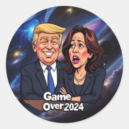 Donald Trump Kamala harris Runt Klistermärke