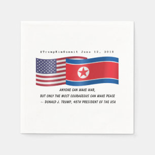 Donald Trump Kim Jong Un Historic Meeting-citat Pappersservett