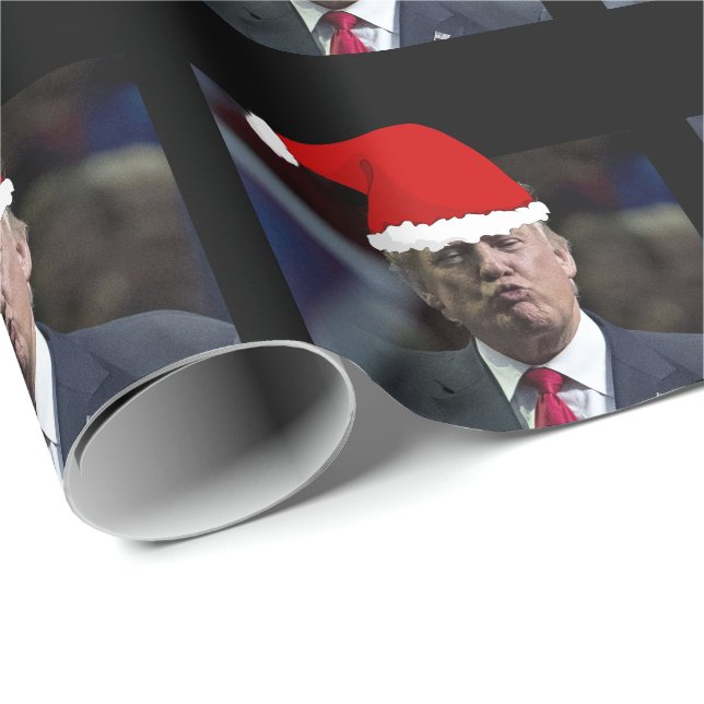 DONALD TRUMP KISS CHRISTMAS  PRESENTPAPPER (Rullad Hörn)