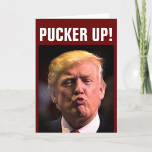 DONALD TRUMP KISS FÖDELSEDAGSKORT FUNNY TACK KORT