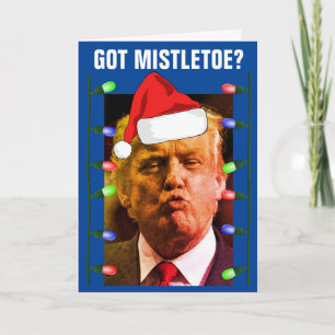 DONALD TRUMP KISS FUNNY CHRISTMAS CARDS KORT