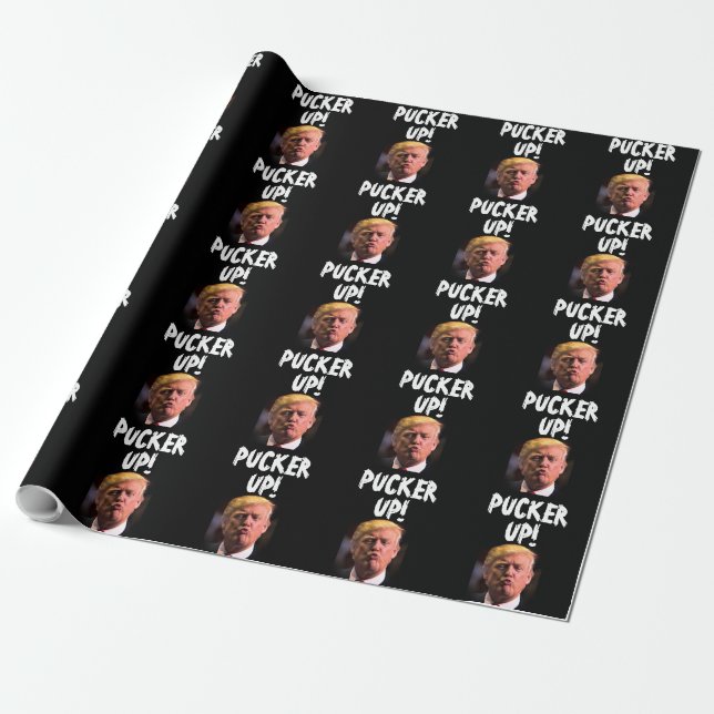 DONALD TRUMP KISS FUNNY PRESENTPAPPER (Utrullad)
