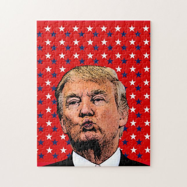 DONALD TRUMP KISS JIGSAW PUZZLE PUSSEL (Vertikal)