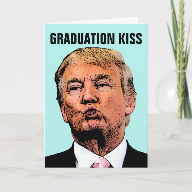DONALD TRUMP KISS STUDENTEN CARDS KORT (Framsida)
