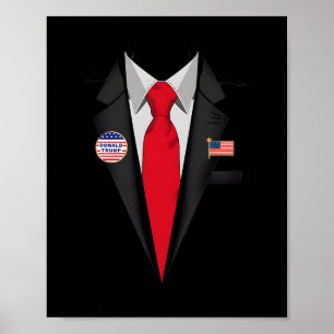 Donald Trump kostym och slips Halloween-kostym Poster