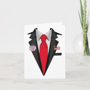 Donald Trump Kostym och Tie Halloween Costume Kort