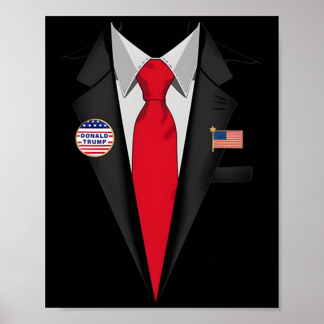 Donald Trump Kostym och Tie Halloween Costume Poster (Framsidan)