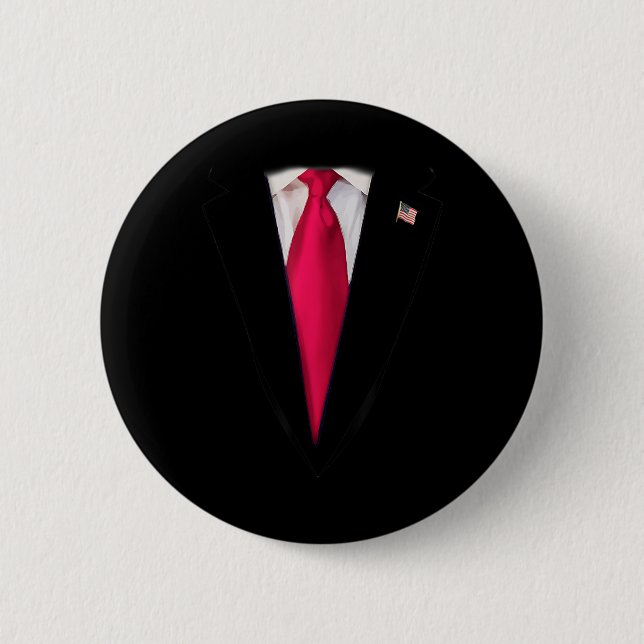 Donald Trump kostym Trump Halloween kostym Peruker Knapp (Framsida)