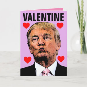 DONALD TRUMP KYSSES VALENTINSKORT KORT