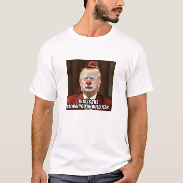 DONALD TRUMP LÄSKIG CLOWN TEE (Framsida)