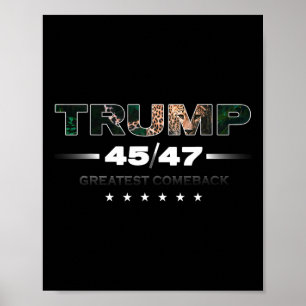 Donald Trump Leopard Skriv ut Underbarare Comeback Poster