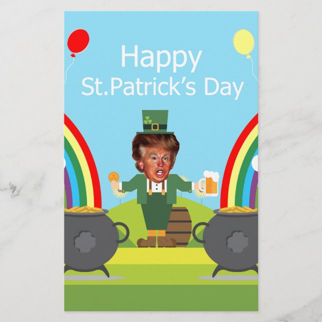 donald trump leprechaun brevpapper (Framsida)