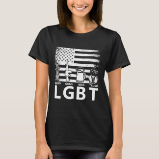 Donald Trump Lgbt Liberty Guns Beer T Shirt