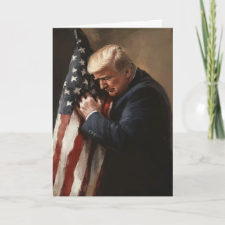 DONALD TRUMP MAGA AMERICAN FLAGGA KORT
