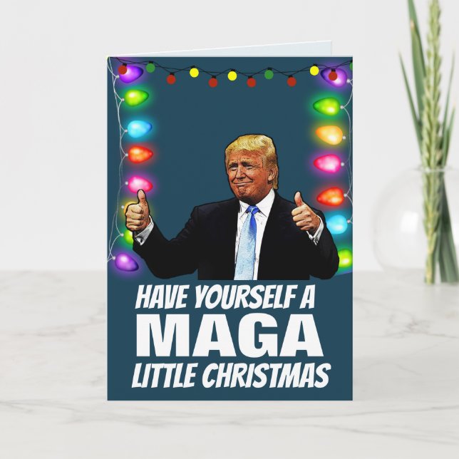 DONALD TRUMP MAGA jul & nyår Helgkort (Framsida)