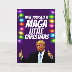 DONALD TRUMP MAGA LITTLE julhälsningskort Helgkort