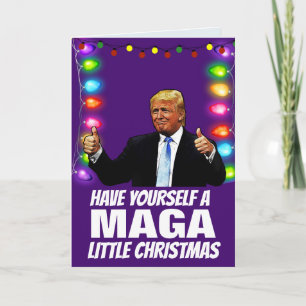 DONALD TRUMP MAGA LITTLE-julkort Helgkort