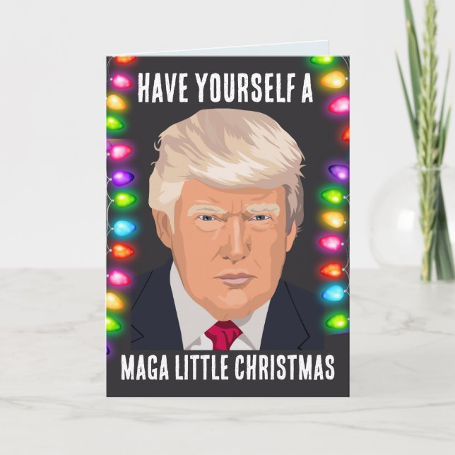 DONALD TRUMP MAGA LITTLE-julkort Helgkort (Framsida)