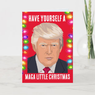DONALD TRUMP MAGA LITTLE-julkort Helgkort